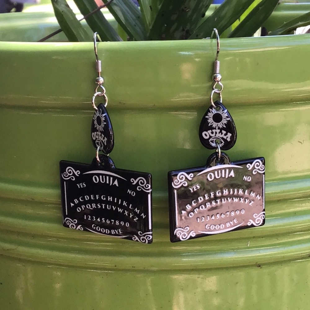 Acrylic Ouija Board Earrings